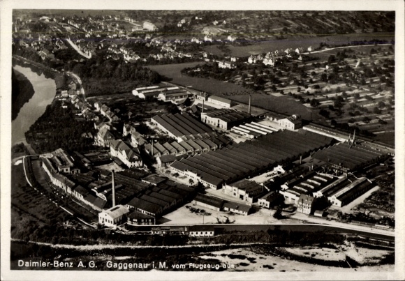 Postcard Gaggenau in the Murgtal Black Forest, Daimler Benz AG, aerial photograph