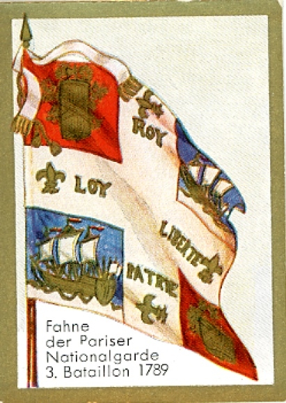 Collective picture historical flags picture 162, flag of the Paris National Guard, 3rd balaillon 1789
