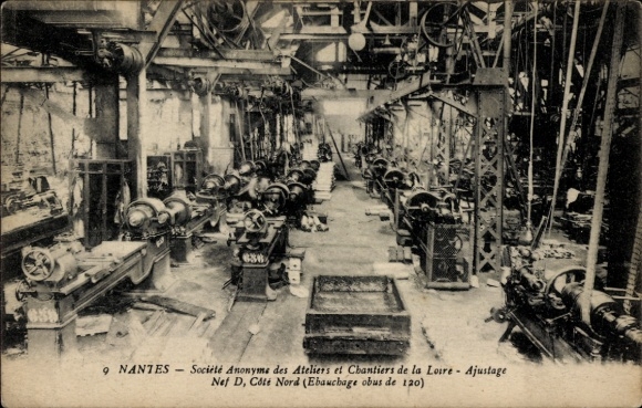 CPA Nantes Loire Atlantique, Société Anonyme des Ateliers et Chantiers de la Loire, Ajustage, Nef D