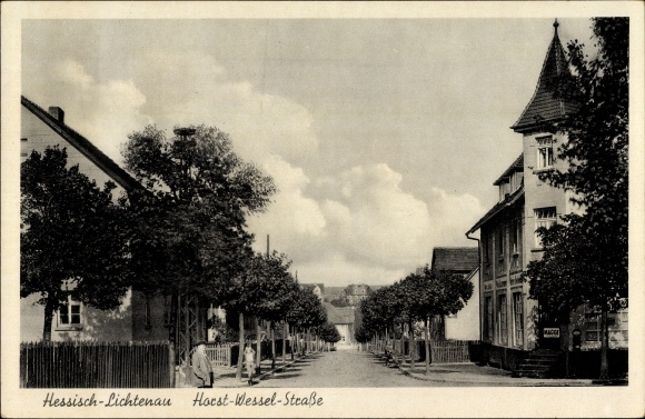 KP Hessisch Lichtenau w dzielnicy Werra Meißner, Horst Wessel Strasse, budynki mieszkalne, biznes