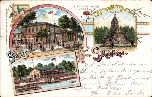 Litho Berlin Köpenick Grünau, G. Stein Restaurant