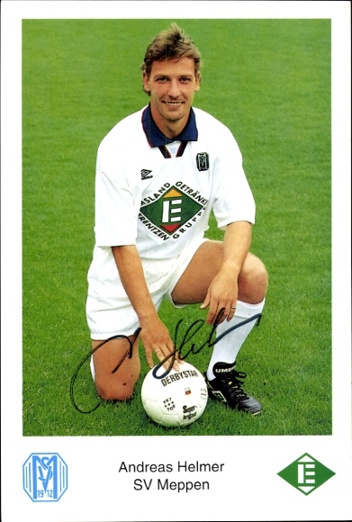 Autogrammkarte Fußballer Andreas Helmer, SV Meppen, Autogramm