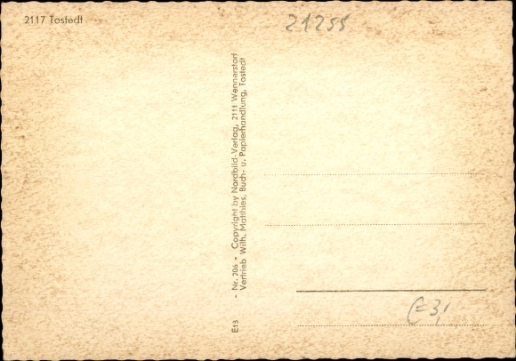 Postcard Tostedt in the district of Harburg, Evangelical Church, settlement Düvelshöpen