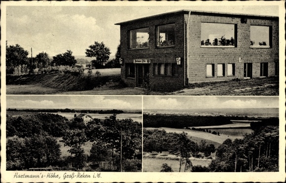 Postcard Groß Reken, local Hartmann height, view