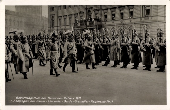 PC birthday celebration of Kaiser Wilhelm II. 1913, 1st Company Kaiser Alexander Guard Grenadier Regiment 1