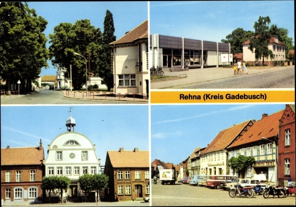 KP Rehna w Meklemburgii, ratusz, dom towarowy, poczta, Schweriner Strasse