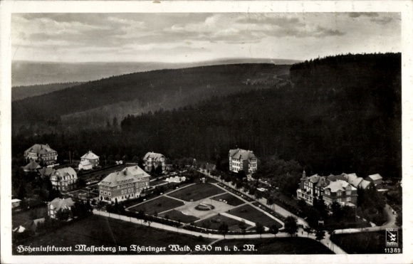 Postcard Masserberg in Thuringia, Panorama