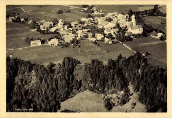 Postcard Reicholzried Dietmannsried in Oberallgäu, aerial photograph