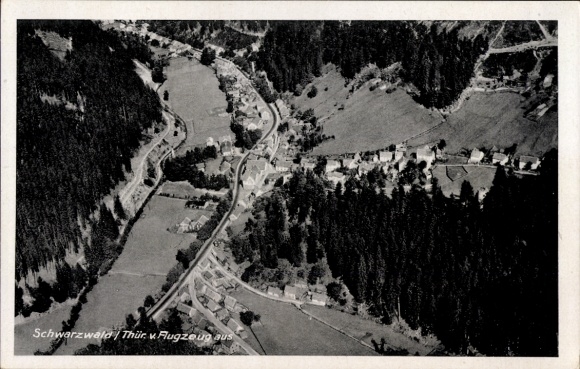 Postcard Schwarzwald Ohrdruf in Thuringia, aerial photograph