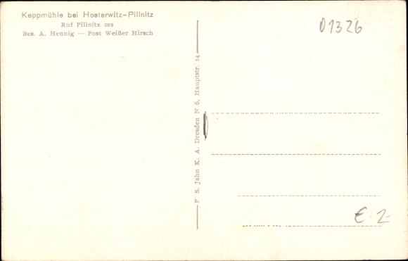 Postcard Dresden Hosterwitz, Keppmühle in Keppgrund