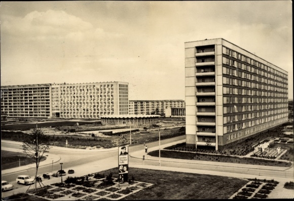 Ak Halle Neustadt, Wohnkomplex, Plattenbauten