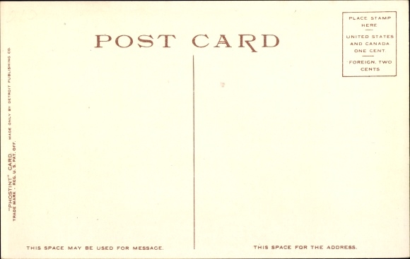 Postcard steamer City of Cleveland, interior view