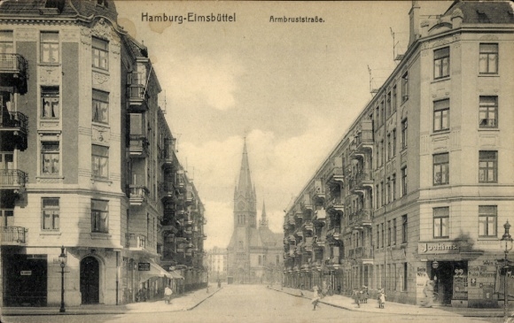 Postcard Hamburg Eimsbüttel, Armbruststraße