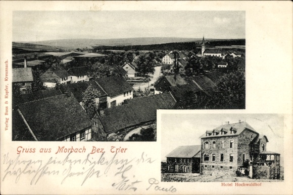 Ak Morbach im Hunsrück, Teilansicht, Hotel Hochwaldhof