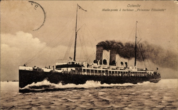 Postcard Postschiff Princesse Elisabeth, Dampfer, Dampfschiff