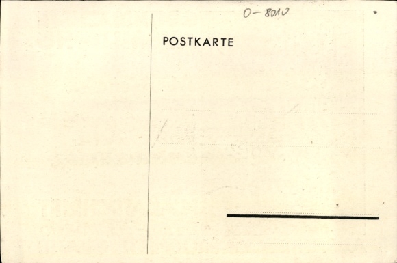Postcard Advertising, Delicatessen School, Dresden Fürstenstraße 97