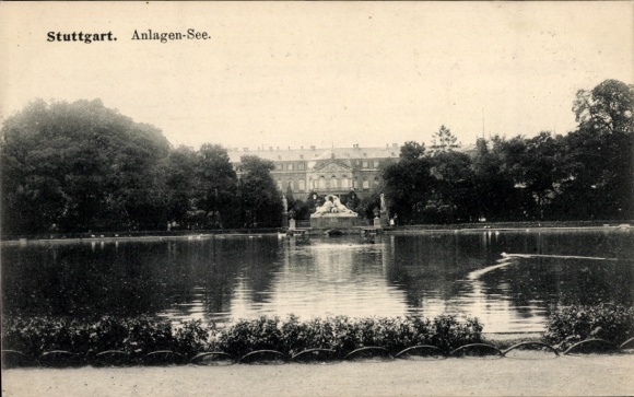 Ansichtkaart Stuttgart in Württemberg, Lake Plant