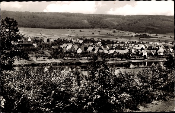 Postcard Vaake Reinhardshagen Hessen, panorama from the place