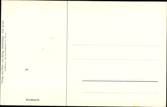 KP artysty Hoffmann, H., chrzest dziecka, kobiety w stroju Schwarzwaldu, Berghaus