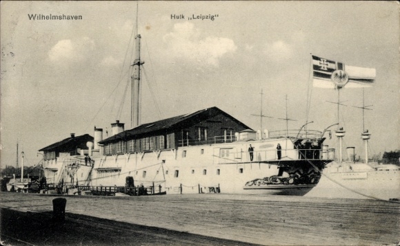 Postcard Wilhelmshaven in Lower Saxony, Hulk Leipzig