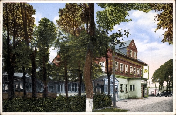 Postcard Zwönitz in the Erzgebirge of Saxony, Inn Feldschlösschen