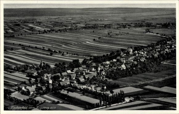 Postcard Freckenfeld in the Saarpfalz, aerial photograph