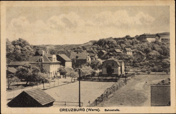 Postcard Creuzburg an der Werra, Bahnstrasse