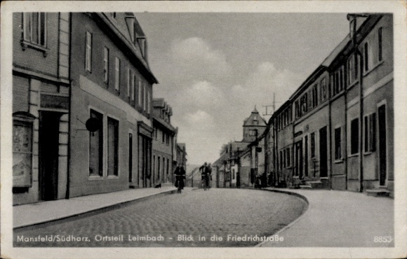 Ak Leimbach Mansfeld im Harzvorland, Blick in die Friedrichstraße