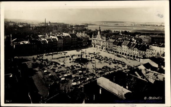 Ak České Budějovice Budweis Südböhmen, Marktplatz