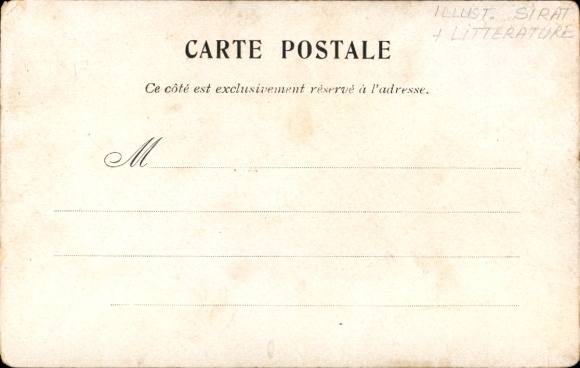 Artist Postcard Sirat, French writer François Coppée, Dreyfus affair, caricature