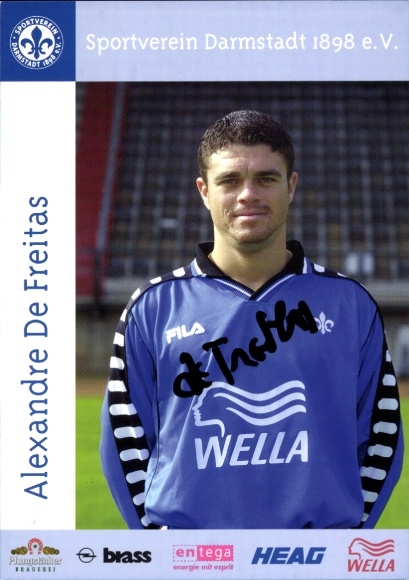 Autogrammkarte Fußballer Alexandre De Freitas, SV Darmstadt 98, Autogramm