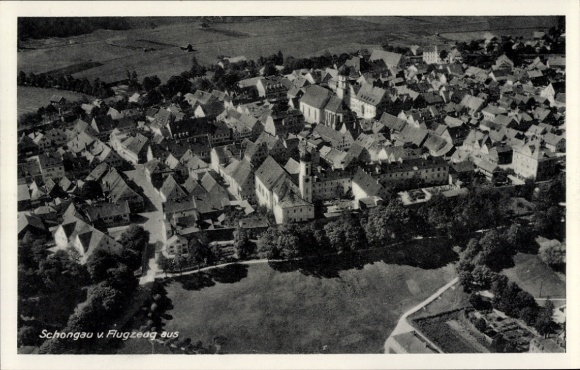 Ak Schongau in Opper-Beieren, luchtfotografie, stadspanorama