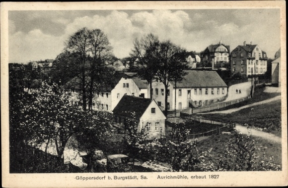 Postcard Göppersdorf Burgstädt in Saxony, Aurichmühle