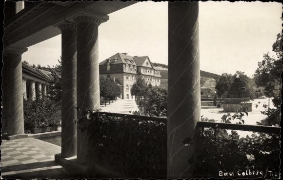 Photo Postcard Bad Colberg Heldburg in Thuringia, partial view, colonnade