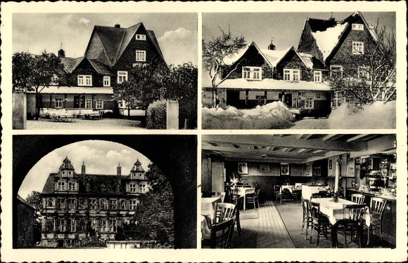 Postcard Friedewald Westerwald, Restaurant Schneider