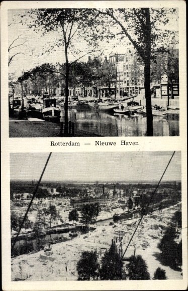 PC Rotterdam South Holland Netherlands, Nieuwe Haven, ruins, war destruction II. WW