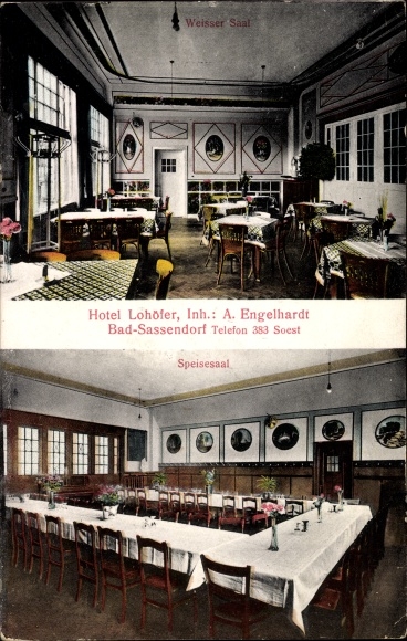 Postcard Bad Sassendorf in the district of Soest, Hotel Lohöfer, owner A. Engelhardt