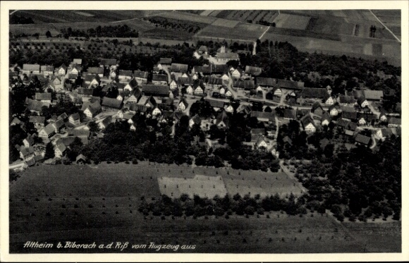 Postcard Altheim near Riedlingen on the Danube Württemberg, aerial photograph