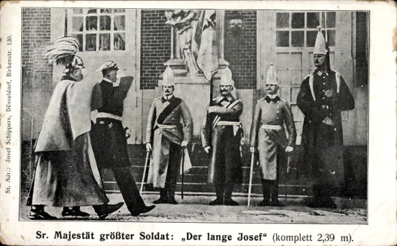 Postcard His Majesty's Greatest Soldier, The Tall Joseph, 2.39m