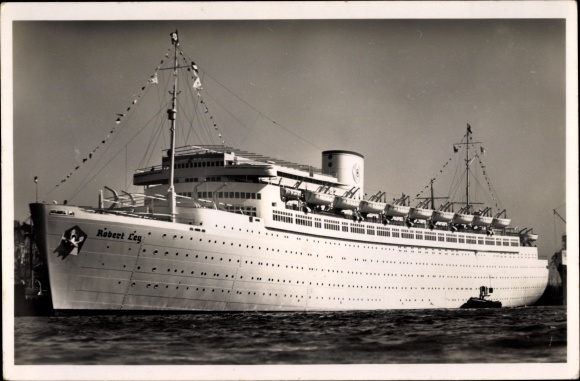 Postcard KDF Elektroschiff Robert Ley