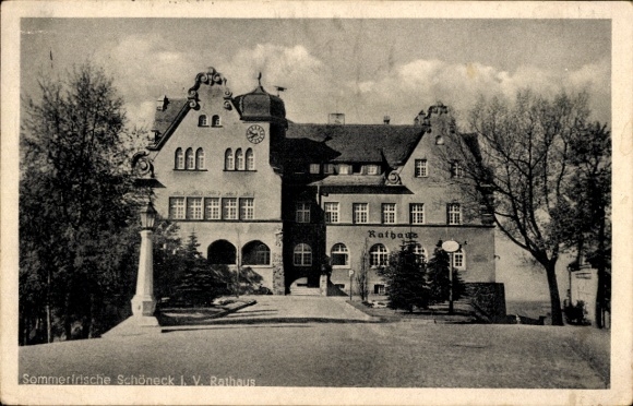 Ak Schöneck im Vogtland, Rathaus