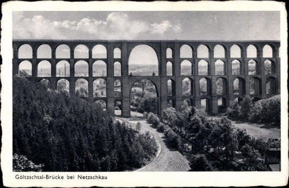 10 old Postcard Göltzschtalbrücke near Netzschkau in Vogtland, various views