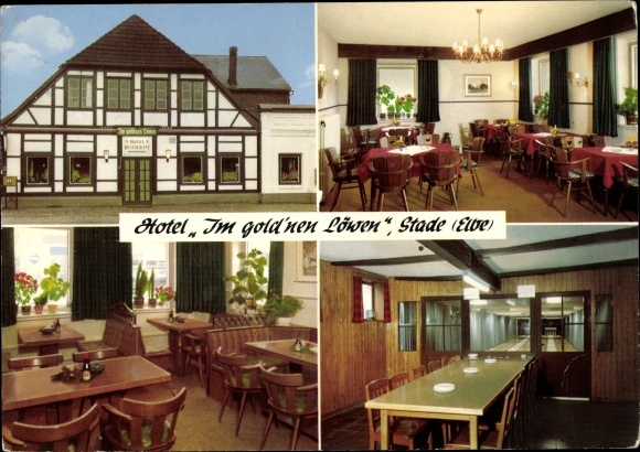 Postcard Stade in Lower Saxony, Hotel Im golden&#39;nen Löwen, Bremervörder Str. 37