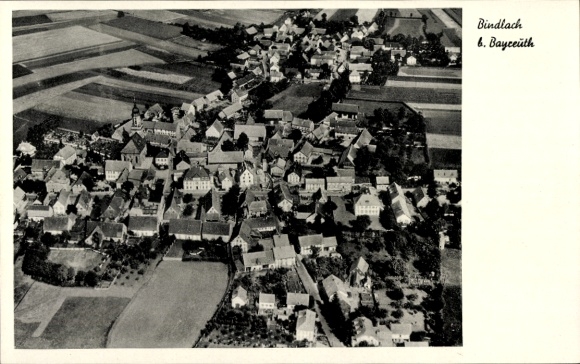 Postcard Bindlach Upper Franconia, aerial photograph