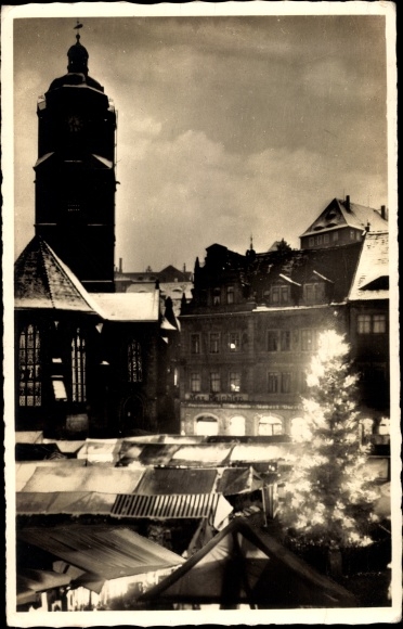 PC Meißen on the Elbe, Christmas market, church