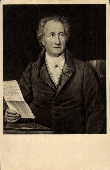 Artist Postcard Stieler, Poet Johann Wolfgang von Goethe, portrait