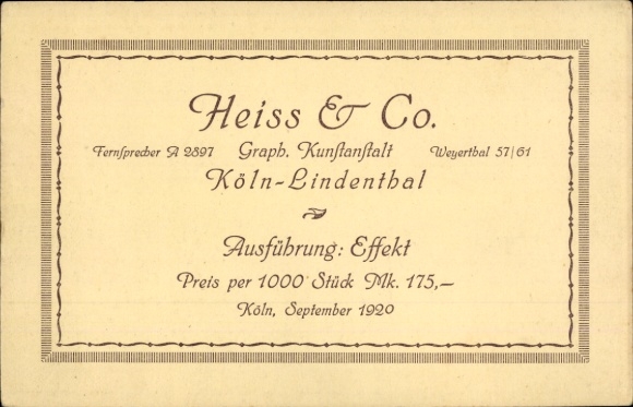 Postcard Saarlouis in Saarland, Hohenzollernring, advertising, company Heiss & Co.