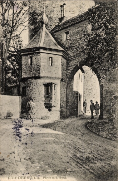 Postcard Friedberg in Hessen, Burg