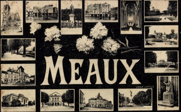 Ak Meaux Seine et Marne, Eglise, Monument, Miniaturansichten