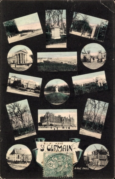 Passepartout CPA Saint Germain et Laye Yvelines, Vues détaillées, bâtiment